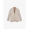 Reiss Mens Ashton Slim-fit Linen Blazer Oatmeal In Nude