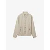 Reiss Mens Oatmeal Cadiz Elasticated-hem Linen Overshirt