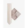 Reiss Oatmeal Ceremony Gift Set Tie And Pocket Square Gift Set In Oatmeal