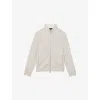 Reiss Mens Oatmeal Cortona Zipped Stretch-jersey Sweatshirt Xl In Neutral