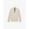 Reiss Mens Hale Half-zip Stretch-jersey Sweatshirt Off White