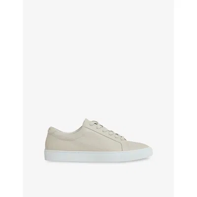 Reiss Mens  Luca Leather Low-top Trainers In Off White