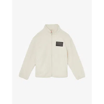 Reiss Mens  X Mclaren Snoop Logo-embroidered Fleece Jacket Off White