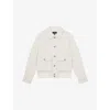 Reiss Mens Light Stone Barry Button-down Short Stretch Cotton-blend Jacket In White