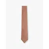 Reiss Mens Orta Geometric-pattern Silk Tie Bright Orang In Bright Orange