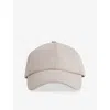 Reiss Mens Light Camel Paco Brand-embroidered Stretch-woven Cap In Neutral