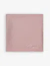 Reiss Mens Pink Ceremony Logo-print Silk Pocket Square