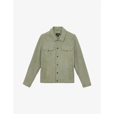 REISS MENS REISS EDINGTON CHEST-POCKET SUEDE JACKET