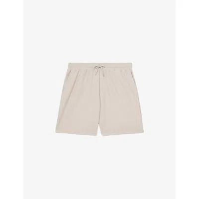 Reiss Mens  Amarilo Regular-fit Drawstring Stretch-jersey Shorts In Gold