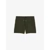 Reiss Mens Green Barber Drawstring-waist Regular-fit Stretch-jersey Shorts In Green