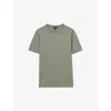 Reiss Mens  Bless Crew-neck Short-sleeve Cotton-jersey T-shirt In Dark Sage