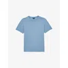 Reiss Mens  Bless Crew-neck Short-sleeve Cotton-jersey T-shirt In Dusty Blue