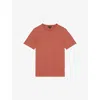 Reiss Mens Bless Crew-neck Short-sleeve Cotton-jersey T-shirt Washed Rose Pink