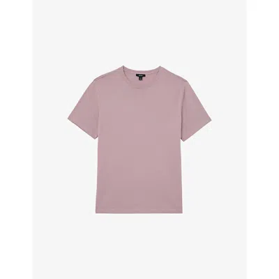 Reiss Mens  Bless Crewneck Short-sleeve Cotton T-shirt In Pink