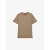 Reiss Mens Light Taupe Brown Bless Regular-fit Cotton-jersey T-shirt