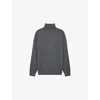 Reiss Caine Merino Wool Turtleneck Sweater In Mid Grey Melang