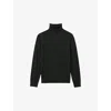 Reiss Dark Military Green Caine Merino Roll Neck Jumper