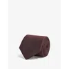 Reiss Mens Burgundy Ceremony Textured Silk Tie