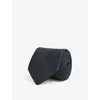 Reiss Ceremony Textured Silk Tie In Navy
