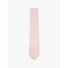 Reiss Light Pink Ceremony Textured Tie With Silk In Light Pink
