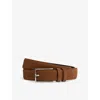 Reiss Mens Light Tan Dante Suede Belt