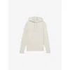 Reiss Mens Fabien Interlock Drawstring Jersey Hoody Off White In Off White