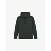 Reiss Mens Dark Sage Green Fabien Regular-fit Double-knit Stretch-jersey Hoody In Green