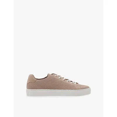 Reiss Mens  Finley Knitted Trainers In Brown