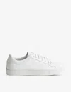 Reiss Mens White Finley Leather Low-top Trainers