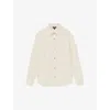 Reiss Mens  Fitzroy Chest-pocket Corduroy Overshirt In Off White