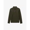 Reiss Mens Forest Green Hale High-neck Stretch-jersey Sweatshirt In Forest Green