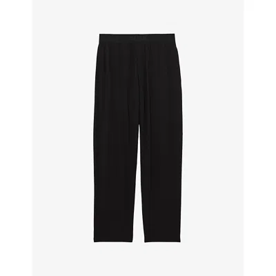 Reiss Mens Black Hugo Cotton-jersey Jogging Bottoms Xl