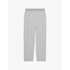 Reiss Mens Soft Grey Hugo Cotton-jersey Jogging Bottoms In Gray