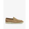Reiss Mens Kason Slip-on Suede Loafers Light Sto In Light Stone