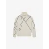 Reiss Relaxed Fit Roll Neck Argyle Sweater In Neutral