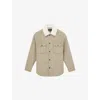 Reiss Mens Nix Borg-collar Regular-fit Wool-blend Overshirt Oatmeal In Oatmeal