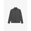 Reiss Men's Medallion-print Long-sleeve Shirt In Black