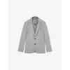 Reiss Grey Patch Single-breasted Blazer With Gilet Insert Regular-fit In Gray