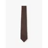 Reiss Mens Tobacco/navy Pelosa Geometric-pattern Silk-blend T In Tobacco/navy