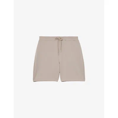 Reiss Mens Stone Reid Drawstring-waist Stretch-woven Shorts Xl In Gray