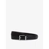 Reiss Mens Black Brown Reign Interchangeable-buckle Reversible Leather Belt In Multi