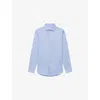 Reiss Remote Bengal Striped Cotton Slim Fit Shirt In Blue