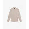 Reiss Mens  Ruban Classic Collar Linen Shirt In Brown