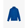 Reiss Mens Ruban Classic Collar Linen Shirt Bright Blue Xs