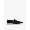 Reiss Navy Suede Slip-on Loafers In Blue