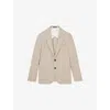 Reiss Mens Stack Single-breasted Wool-blend Blazer Oatmeal In Oatmeal