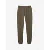 Reiss Sage Green Interlock Jersey Drawstring Joggers In Sage Green