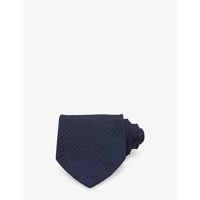 Reiss Mens Navy Vittorio Cotton And Silk T In Blue