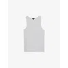 Reiss Mens White Watson Ribbed Knitted Vest In Animal Print