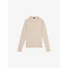Reiss Wessex Long Sleeved Merino Wool Crewneck Sweater In Pink
